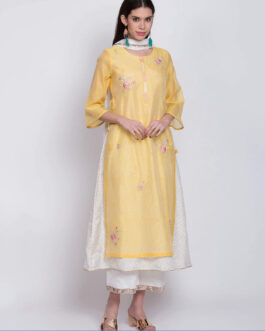 Biba Printed Layered A-line Kurta