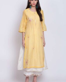 Biba Printed Layered A-line Kurta