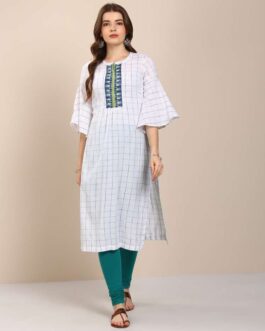 BIBA Women’s Cotton Straight Kurta