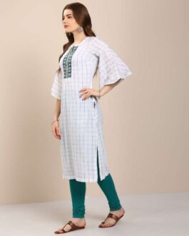 BIBA Women’s Cotton Straight Kurta