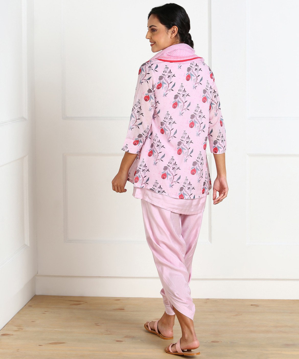 Buy Fuschia Cotton Straight Kurta Salwar Pant Suit Set (Kurta, Salwar Pant,  Dupatta, Potli Bag) for INR2497.50 | Biba India