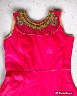 Designer Pink Silk Gown