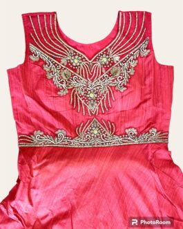 Designer Red Silk Gown