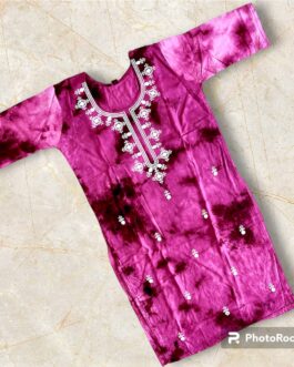 COTTON PINK TEXTURE FANCY KURTI’S